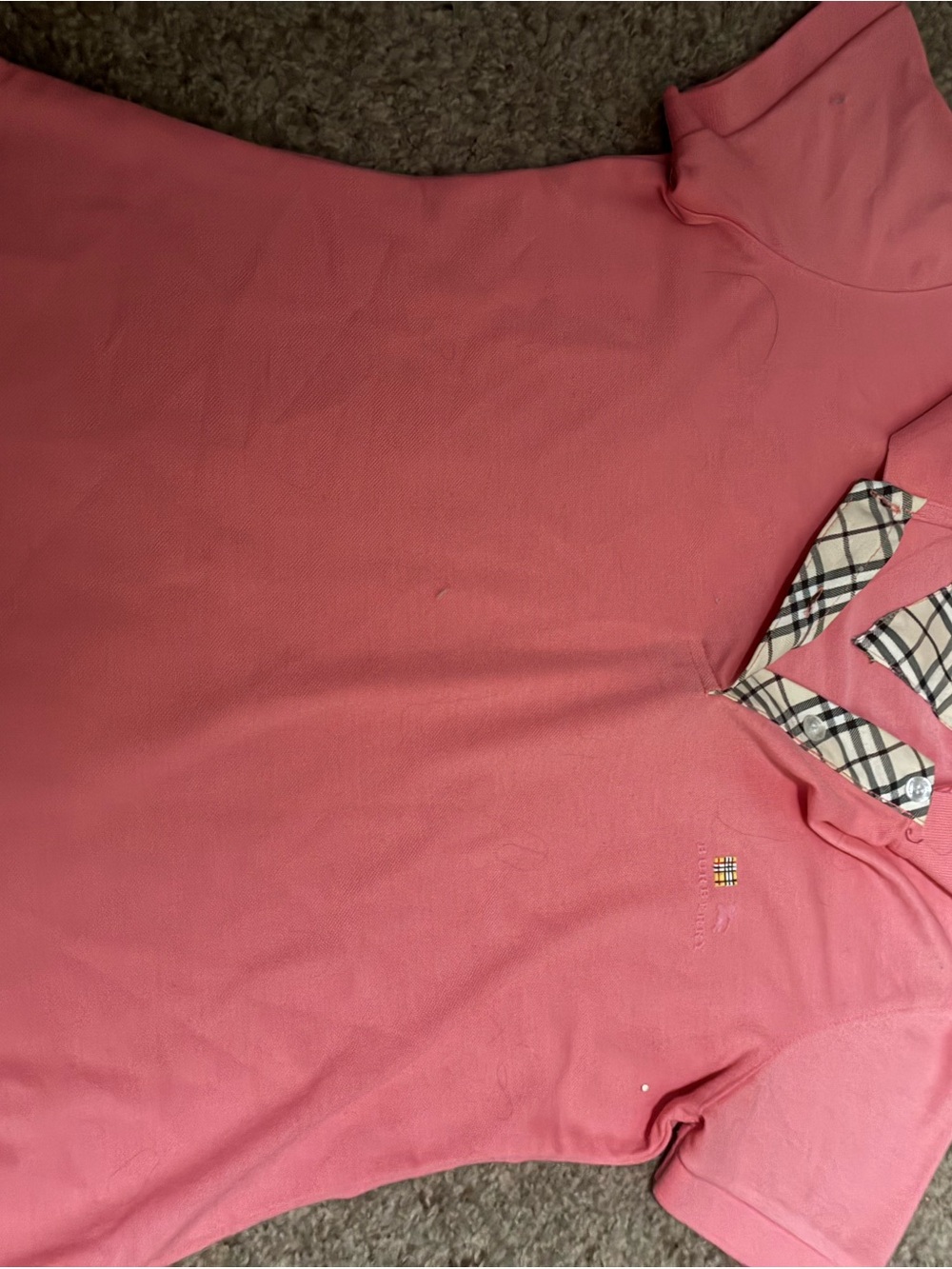 Burberry-Style Pink Polo Top